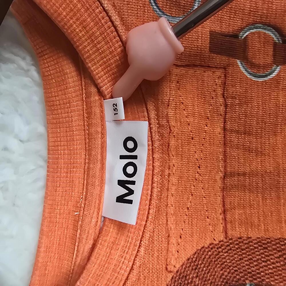 Molo Memphis Kids Space-Themed Orange Sweatshirt - Picture 3 of 8